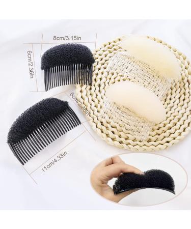 TCOTBE 4 Pcs Hair Bun Volume Inserts & Combs Set for Charming Hairstyles - Bun Maker & Styling Accessories for Women & Girls - Buy Online on GoSupps.com