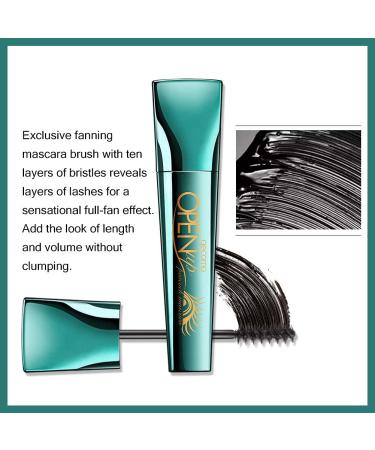 GECOMO 4D Waterproof Fiber Mascara Black Set - Long Lasting, Smudge-Proof Lash Enhancer with 360 Spiral Brush - Buy Online on GoSupps.com