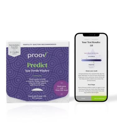 Proov PredictTM l Ovulation Test Strips to Predict The Fertile Window l 30 LH Tests and One Proov P Cup