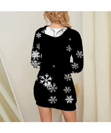 Stylish Long-Sleeved Christmas Sweatshirt Dress for Women | Merry Christmas Hoodie Dress | Perfect Holiday Outfit - Buy Online on GoSupps.com