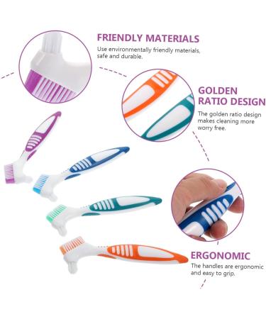 Frcolor 20-Piece Prostheses Toothbrush Set | Comfortable Oral Care Tools for False Teeth Cleaning - Buy Online on GoSupps.com