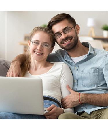 Shop Hubeye Portable Metal Reading Glasses - Flexible Lightweight Unisex with Case | 1.50 Diopter Vision Aid - Buy Online on GoSupps.com