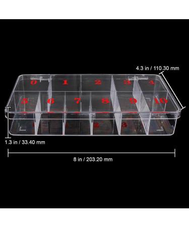 Beauticom USA Small Empty 11 Space Nail Art Tip Storage Organizer Box - Clear | Large Case for False Nail Tips & Accessories - Buy Online on GoSupps.com
