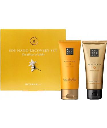 Rituals of MEHR SOS Hand Recovery Set Hydrate repair travel size hand scrub 40 hand balm 40ml Gift Set