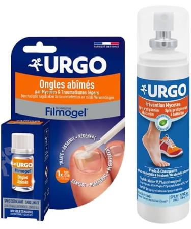 Urgo - Lot Mycose des Ongles - Urgo Filmogel Ongles ab m s + Urgo Spray Pr vention Mycose Pieds et Chaussures