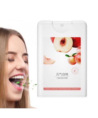 Mund Frischungspray |Long-lasting mund freshness with a floral fruity fragrance oral spray pH balanced 11 ml portable mouthwash in travel size for adults dating work voihamy vitality white peach
