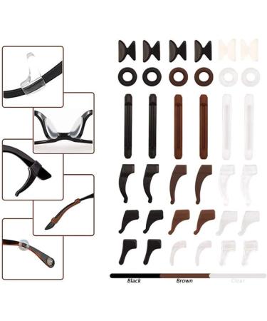 Silicone Eyeglass Temples & Ear Hooks - 18 Pairs of Durable Eyeglass Holders for Secure Fit | International Shipping Available - Buy Online on GoSupps.com