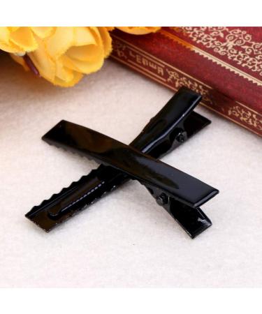 Lyguy Crocodile Terminals - 10 Black Metal Clamps 1 Tine Hair Clips | 4 cm Grinding Clips for DIY Projects - International Shipping Available - Buy Online on GoSupps.com