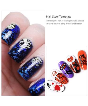 Lurrose 5x Halloween Nail Art Stencils - Ghost & Skull Patterns for DIY Manicure Design | Nail Art Template & Stamp Set - Buy Online on GoSupps.com