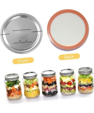 POPETPOP 90 Pcs Mason Jar Lids Tinplate Canning Mason Jars Canning Lids Discs Mason Jar Cover Canning Jar Lids Metal Lid Coffee Stuff Wide Mouth Lids Glass Bottle Sprouting Lids Split CD Silverx3pcs 7X7X0.2CMx3pcs - Buy Online on GoSupps.com