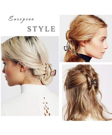 Kiddale Large Metal Hair Claw Clips - 4 Piece Set | Non-slip Hair Catch Jaw Clamp for Women and Girls | Hair Barrette for Styling and Fixing Hair - Buy Online on GoSupps.com