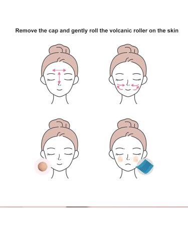 Zetiling Pink Oil Absorbing Face Roller - Volcanic Stone Double Headed Design for All Skin Types Portable Daily Use Perfect Gift - Buy Online on GoSupps.com