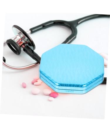 Aluminum Alloy Medicine Box Cutter | Tablet Cutter & Pulverizer Storage | 8.7x8.7cm Blue - International Shipping Available - Buy Online on GoSupps.com