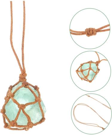 Outanaya Dainty Necklace Fluorite Pendant Necklaces Teal Decorations Green Compact Crystal Pendant Necklace Pendant Delicate - Buy Online on GoSupps.com