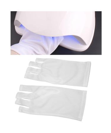 UV-Resistant Nail Art Hardening Lamp Glove | Manicure Protection for Skin Aging | Ideal for Canoeing & Driving (White) - Buy Online on GoSupps.com