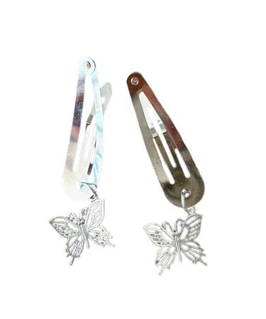 AJOIDR Girls Hair Clip with Pendant Women Kid Hairgrips Butterfly Headdress Barrettes Butterfly Shape Sweet 2000s Girls Hairpin