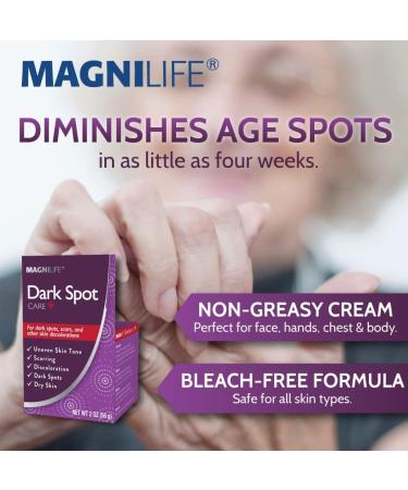 MagniLife Dark Spot Care, 2 oz, No Bleach Formula for Pigmentation, Liver Spots, Scars, Discoloration & Uneven Skin Tone, With Bearberry & Licorice Root Extract, For Face, Chest, Hands and Body - Buy Online on GoSupps.com