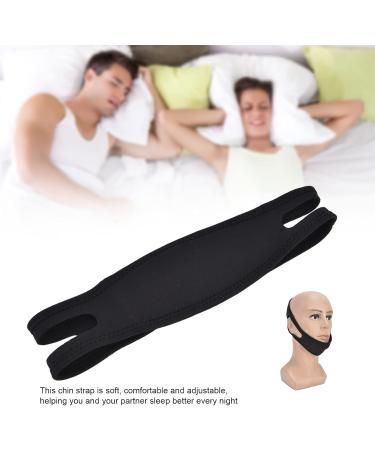 Adjustable Snoring Stop Belt Chin Strap - Black Nylon for Men and Women - Bedroom and Office Sleep Aid - Buy Online on GoSupps.com