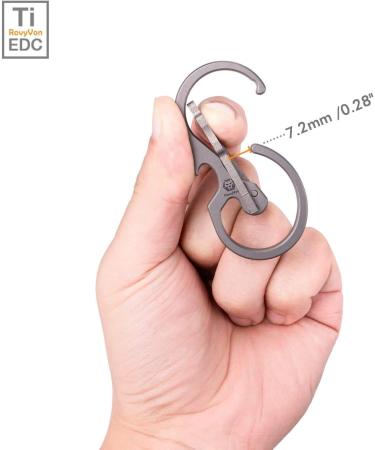 SUNTATOP U8 Portable Mini Keychain Carabiner - Multifunctional Titanium EDC Tool & Bottle Opener - Ideal for Outdoor Adventures - Buy Online on GoSupps.com