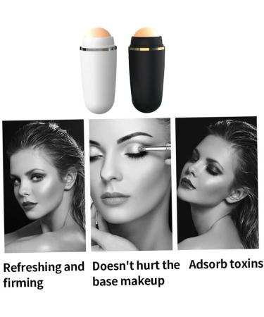 Volcanic Oil Absorbing Roller Face Oil Control Stick Facial Skin Care Tool White Manicure Tackle - Buy Online on GoSupps.com