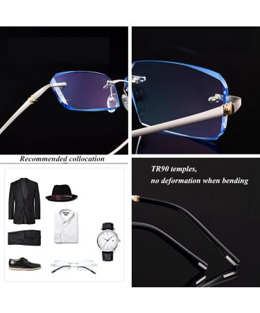 Randless Reading Glasses for Men & Women - Diamond Cut Blue Light Blocking Computer Glasses Flexible TR90 Frame in Teal Size 1.75x - Buy Online on GoSupps.com