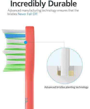 Replacement Toothbrush Heads Compatible with Philips One for Sonicare HY1100 HY1200 Electric Brush Handles 8Pack (Miami Coral) Red 1 count (Pack of 8) - Buy Online on GoSupps.com
