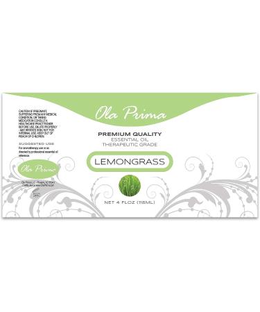 Ola Prima Lemongrass Essential Oil 4oz - Pure 4 Fluid Ounces Lemongrass Oil - Buy Online on GoSupps.com