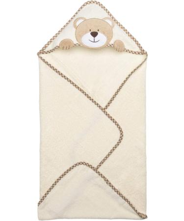 All Kids United Hooded Baby Towel - 100% Cotton Eco-Tex 100 | Soft Beige Bath Towel for Babies & Children (76x76 cm) - Buy Online on GoSupps.com