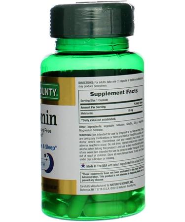 Nature's Bounty Melatonin 10mg Capsules 60 ea (Pack of 2) 60 Count (Pack of 2) - Buy Online on GoSupps.com