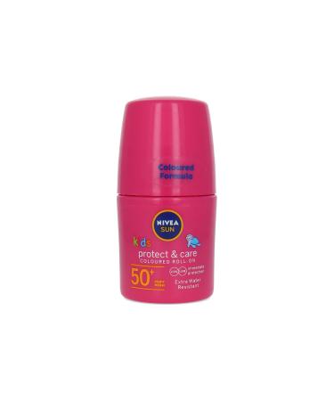 Nivea Sun Kids Protect & Care Coloured Roll-On Pink Spf 50+ 50ml