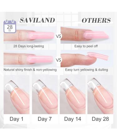Saviland 3PC Builder Nail Gel Kit - Clear, Light Pink, Milky White Hard Gel 3.53oz with Large Capacity Brush - Soak-off UV Gel for Nail Extension & Repair at Salon or Home - Buy Online on GoSupps.com