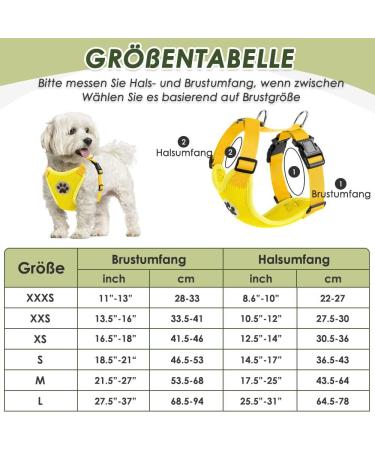 Buy Slowton Dog Harness with Safety Belt for Car | Breathable Latex Puppy Harness for All Sports | XS Yellow - Buy Online on GoSupps.com
