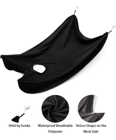 Beard Bib Beard Apron with 2 Suction Cups Apron Beard Catcher for Men Shaving Trimming Beard Catcher Apron for Bathroom Father Man Husband Great Gift(Black) - Buy Online on GoSupps.com