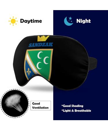 Sandzak Flag Crown Sleep Mask Eye Cover for Sleeping Blindfold with Adjustable Strap Blocks Light Night Travel Nap for Men Women - Buy Online on GoSupps.com