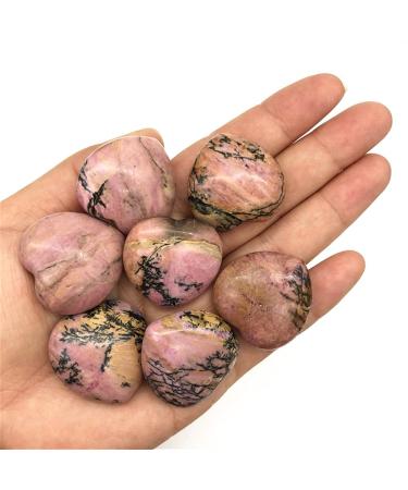 Beautiful 1PC Natural Rhodonite Heart Crystal Specimen Reiki Home Decoration Natural Quartz Crystals Reiki Stone ERTEYIN