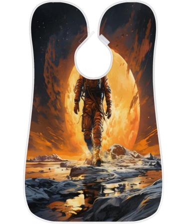 Moon Astronaut Beard Bib Apron - Best Beard Hair Catcher for Men | Perfect Father's Day & Anniversary Gift | Includes 2 Suction Cups - Buy Online on GoSupps.com