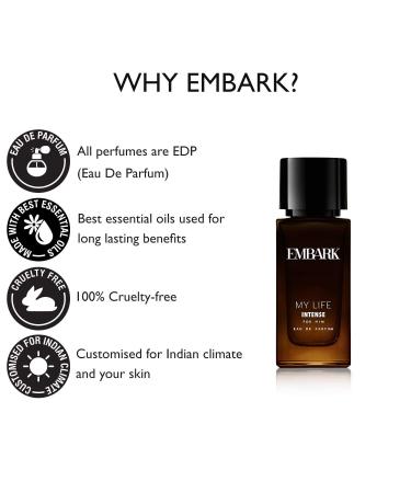EMBARK My Life Intense For Him Liquid Perfume For Men - 30Ml | Premium Eau De Parfum | Woody And Oriental Fragrance - Buy Online on GoSupps.com