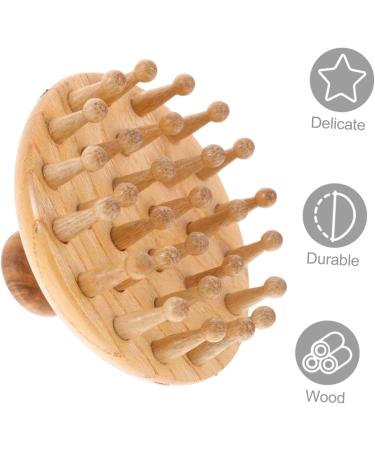 Beavorty Bamboo Massage Comb - Beech Hairbrush for Hair Growth & Scalp Care | Portable Acupuncture Massage Tool for Women | Wide-Tooth Brush for Curls - Buy Online on GoSupps.com