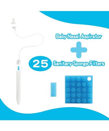 Baby Nasal Aspirator - Gentle Infant Nose Sucker for Newborns with 24 Filters - Fast, Reusable Mucus Aspirator and Nose Cleaner - Buy Online on GoSupps.com