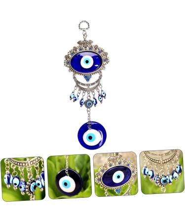 ABOOFAN 3pcs Blue Pendant Keychain Accessories Blue Eye Amulet Ornament Hanging Pendant Charm Devil Eye Rear - Buy Online on GoSupps.com