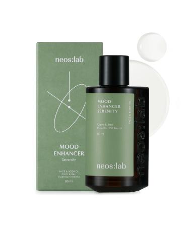 Mood Enhancer Serenity Face & Body Oil 2.7 fl.oz. (80ml) - Vegan Aromatherapy Basil & Hinoki Scent Hinoki Oil Hydrating Facial Body Oil for Nourishing Glowy Skin Gua Sha Oil