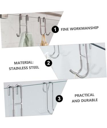 Alipis 1pc S-Hook Bird Feeder Hanger Plant Hangers Indoor S- Shaped Hook Double Door Hook Storage Bag Hook 12x6cm Silver - Buy Online on GoSupps.com