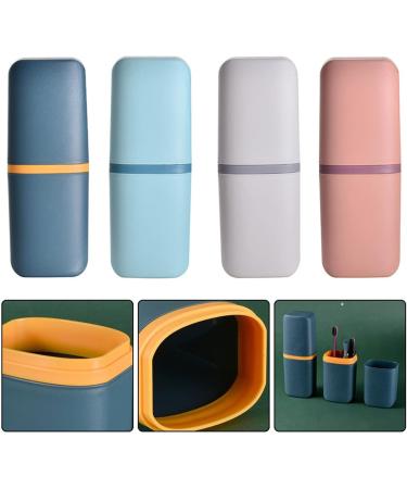 Portable Travel Toothbrush Cup & Toothpaste Holder - Pink Organizer for Camping & Bathroom Accessories - Buy Online on GoSupps.com