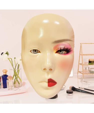 Silicone Makeup Practice Face for Women - Reusable Training Panel for Eye Shadow, Eyeliner, and Eyelash Application - Beauty Academy Performance Tool - Buy Online on GoSupps.com