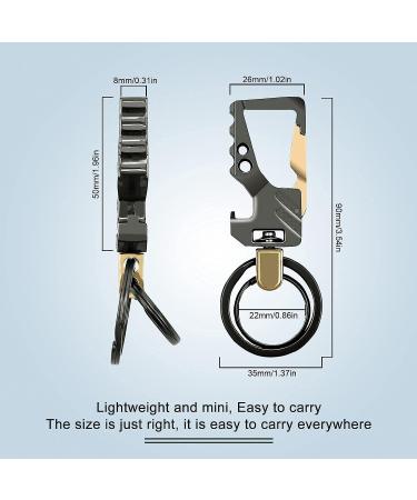 Exsun Carabiner Keychain Set with Bottle Opener - Gold & Silver | Key Chains for Men and Women - Buy Online on GoSupps.com