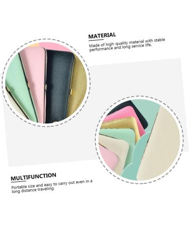Minkissy Tweezers Storage Box | Pink Leather Case for Eyebrow & Makeup Tools | Fall Prevention Container 18x9.8cm - Buy Online on GoSupps.com