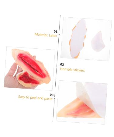 FRCOLOR 2pcs Scar Temporary Stickers | Latex Fake Wounds Makeup | Halloween Body & Wound Stickers for 3D Effects | International Shipping Available - Buy Online on GoSupps.com