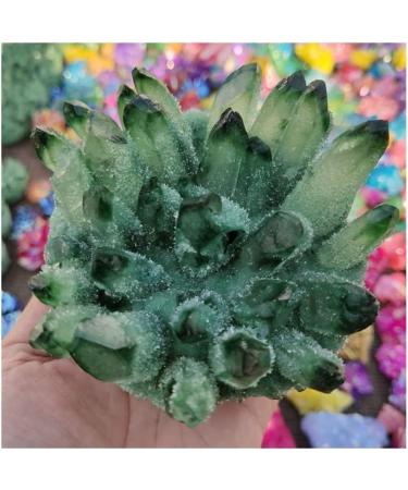 Crystal Rough Twinkling Green Ghost Quartz Crystal Cluster Specimen - Buy Online on GoSupps.com