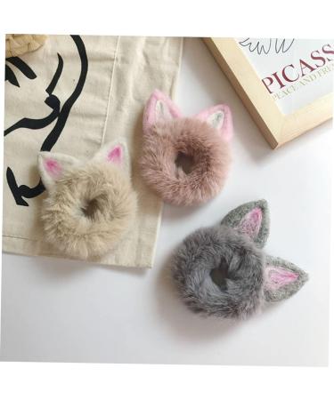 FRCOLOR Cat Ear Hair Ties Bunny Ear Scrunchies Cat Ear Scrunchie Headband Holder Stuffed Bunny for Bunny Ear Hair Bands Girl Stuffed Animals Decor Ponytail Holder Curly Miss Pompom - Buy Online on GoSupps.com