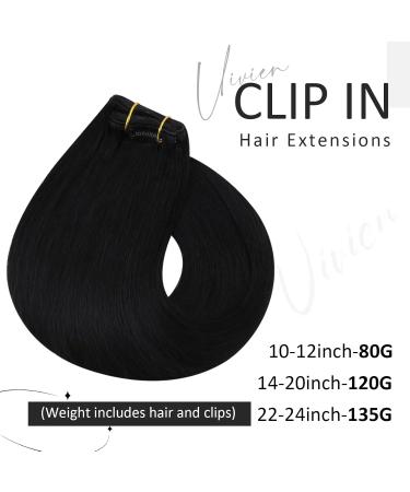 Vivien Clip-in Extensions | Real Remy Hair | Black 10-Inch 80g 7PCs | Premium Quality Clip-in Hair Extensions - Buy Online on GoSupps.com